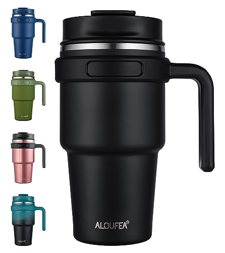 ALOUFEA 20oz Insulated Coffee Tumbler with Handle