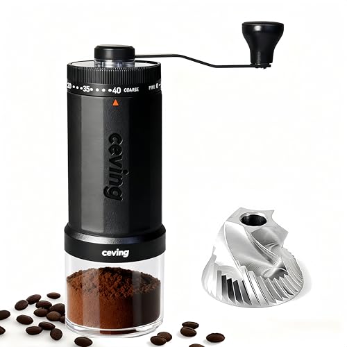 CEVING Manual Coffee Grinder 60g Capacity 40 Settings
