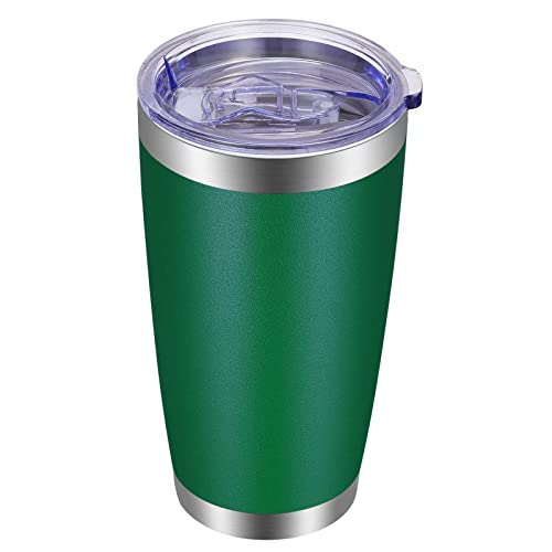 VEGOND 20oz Insulated Tumbler with Lid & Straw Green