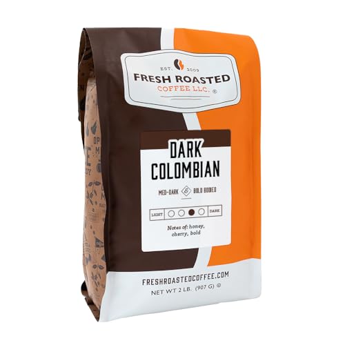 Fresh Roasted Coffee Colombian Dark Roast Whole Bean 2lb