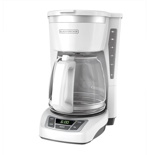 BLACK+DECKER 12-Cup Programmable Coffee Maker White