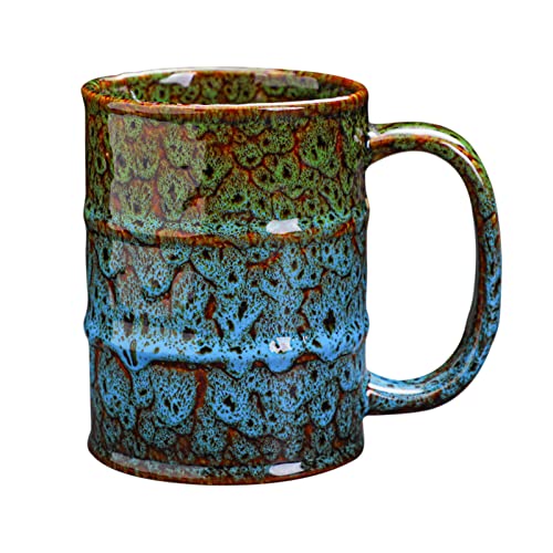 LGQ Ceramic Coffee Mugs 20oz Green Blue Set