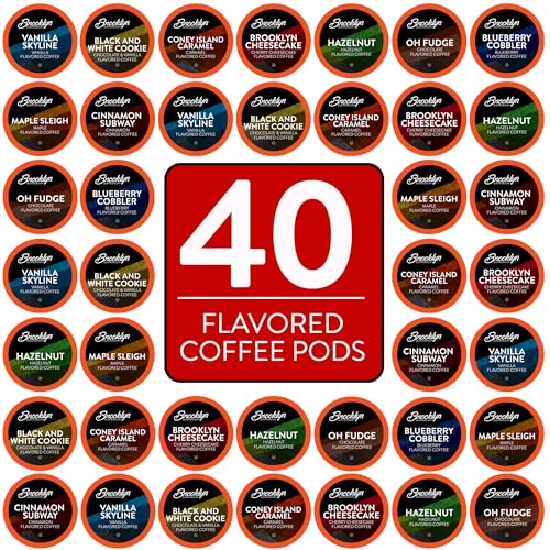 Brooklyn Beans Flavored Coffee Pods 40 Count Variety Pack