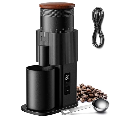 SHARDOR Burr Coffee Grinder with 80 Settings & LED