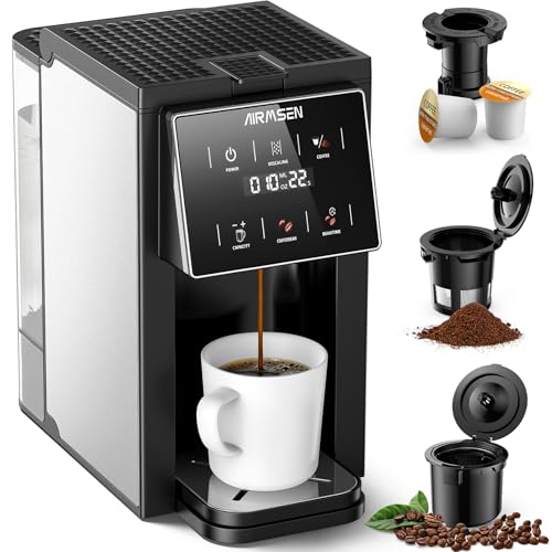 AIRMSEN Grind & Brew Coffee Maker with Built-in Grinder