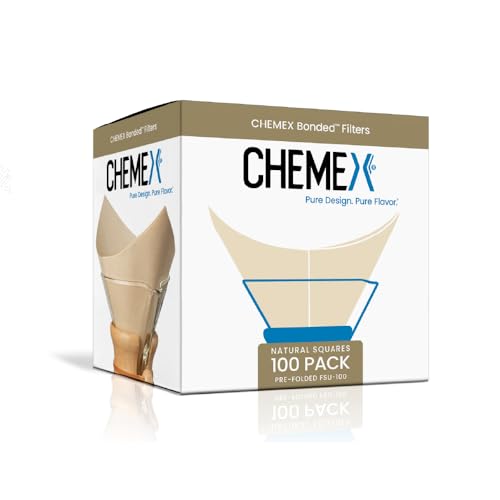 Chemex Natural Coffee Filters Square 100-Count