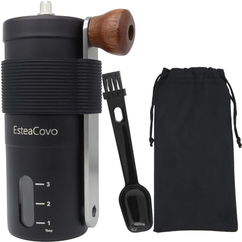 EsteaCovo Manual Coffee Grinder with Ceramic Burr