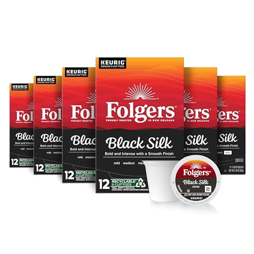 Folgers Black Silk Dark Roast K-Cup Pods 72 Count