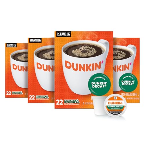 Dunkin' Decaf Medium Roast K-Cups, 88 Count