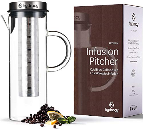 Hydracy Cold Brew Coffee Maker Glass Pitcher 52oz