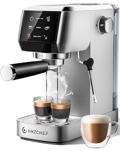 AMZCHEF Espresso Machine with Milk Frother - 20 Bar