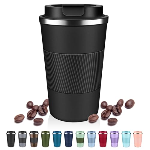 DUBUXW Insulated Travel Mug with Flip Lid 12oz/17oz