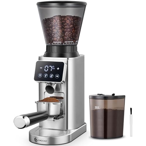 AMZCHEF Burr Coffee Grinder with 48 Grind Settings