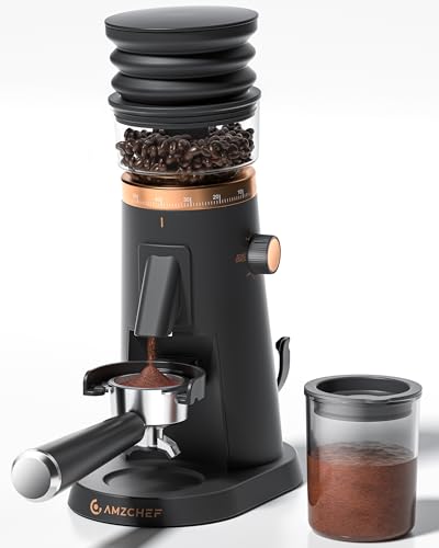 AMZCHEF Burr Coffee Grinder - 75 Settings & Anti-Static