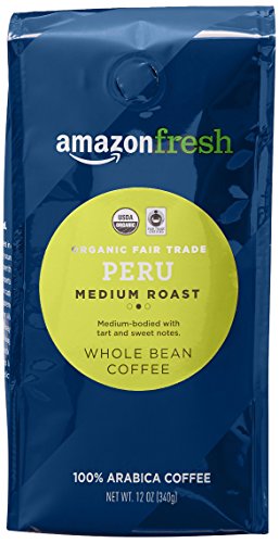 Amazon Fresh Organic Fair Trade Peru Whole Bean Coffee