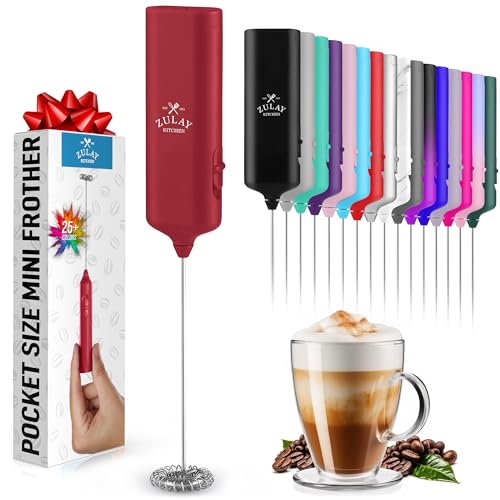 Zulay Kitchen Mini Milk Frother Wand - Cranberry
