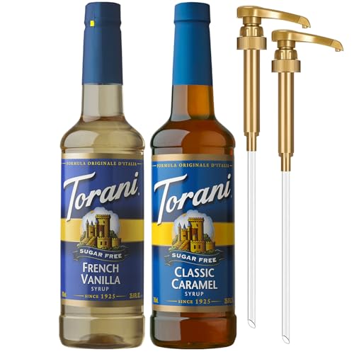 Torani Sugar Free Caramel & Vanilla Syrup 2-Pack