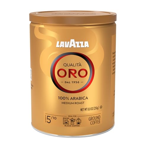 Lavazza Qualità Oro Ground Coffee, Medium Roast, 100% Arabica, 8.8 oz Tin (Pack of 4)