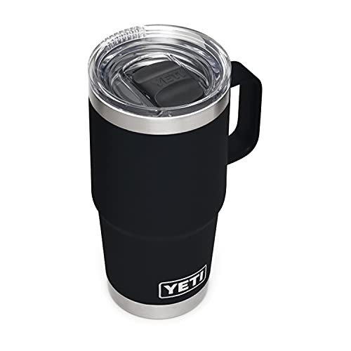 YETI Rambler 20oz Travel Mug Black Stainless Steel