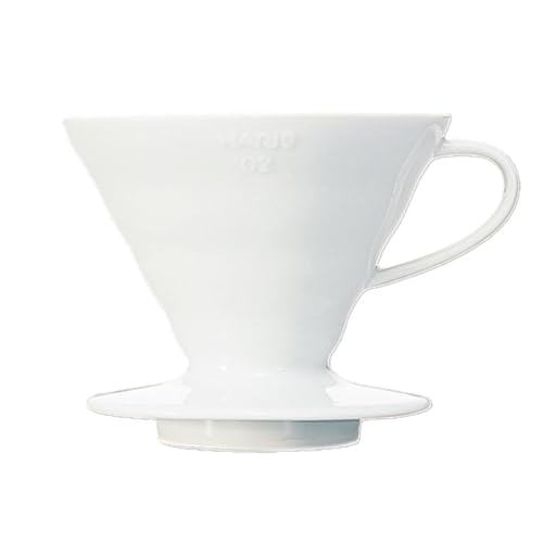 Hario V60 Ceramic Coffee Dripper - Size 02, White