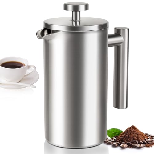 SZHETEFU 12oz Stainless Steel French Press Coffee Maker
