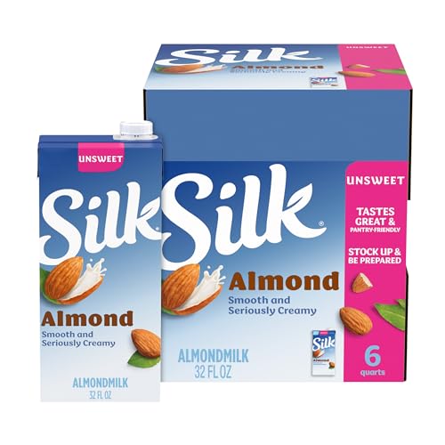 Silk Unsweetened Almond Milk Shelf-Stable 6-Pack