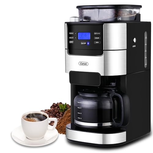 Gevi 10-Cup Coffee Maker with Built-in Burr Grinder