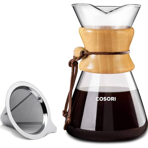 COSORI Pour Over Coffee Maker 8-Cup Stainless Filter