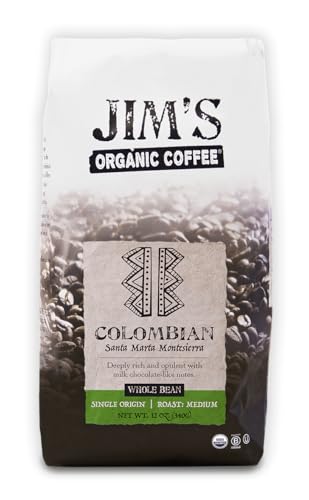 Jim's Organic Colombian Medium Roast Whole Bean Coffee