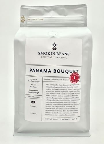 Smokin Beans Panama Bouquet Coffee 2lb Whole Bean