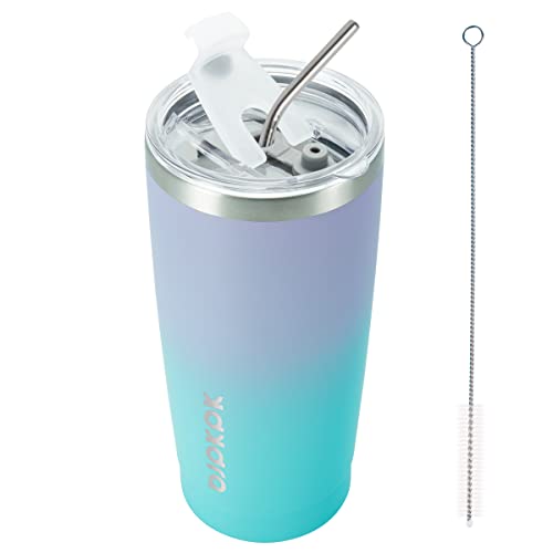 BJPKPK 20oz Insulated Travel Tumbler with Lid & Straw