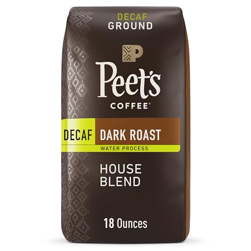 Peet's Coffee Decaf House Blend Dark Roast Ground 18oz