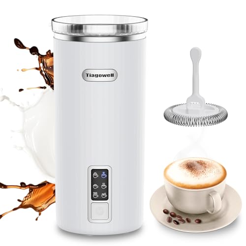 Tiagowell 6-in-1 Electric Milk Frother & Steamer