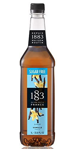 1883 Sugar Free Vanilla Syrup - 1 Liter French Coffee Syrup