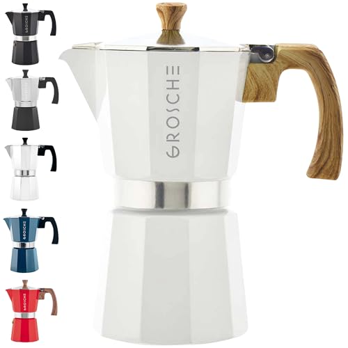 GROSCHE Milano White Stovetop Espresso Maker 6-Cup
