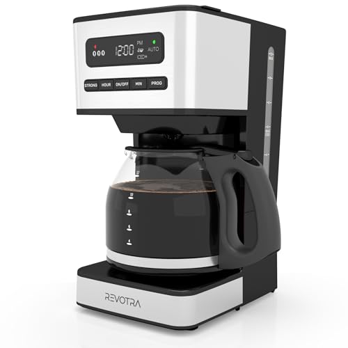 REVOTRA 12-Cup Programmable Coffee Maker with Timer