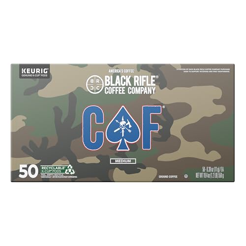 Black Rifle Coffee Company CAF Medium Roast K-Cups, 50 Count