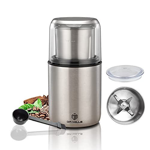 DR MILLS Electric Coffee & Spice Grinder with Steel Cup