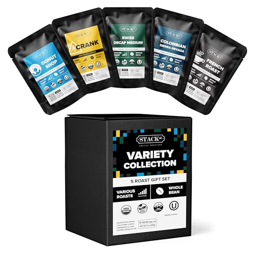 Stack Street Organic Coffee Sample Set - 5 Pack Whole Bean