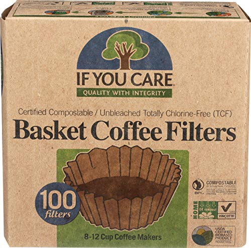 If You Care Unbleached Coffee Filters 8-inch Basket