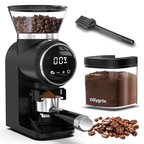 Ollygrin Electric Burr Coffee Grinder w/ Touchscreen