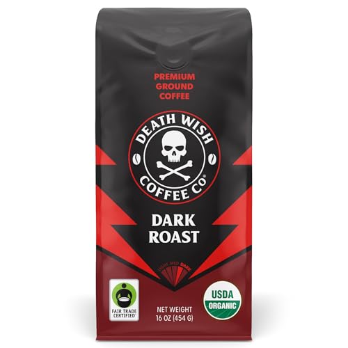 Death Wish Coffee Dark Roast Ground Coffee 16oz