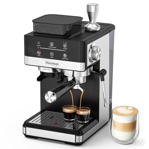 Hausmojo Espresso Machine with Built-In Grinder