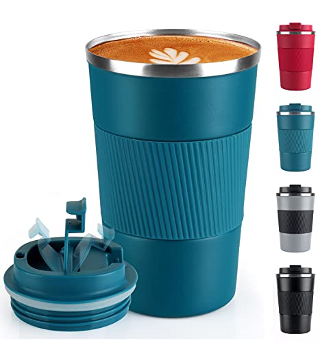 RNGODO 12oz Insulated Travel Mug with Leak-Proof Lid