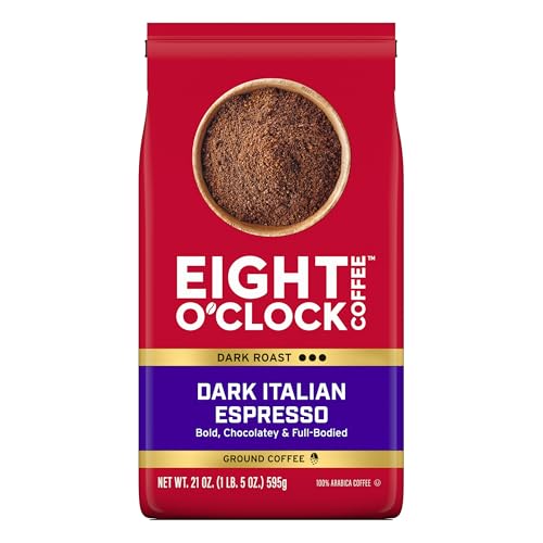 Eight O'Clock Dark Italian Espresso Ground Coffee 21oz