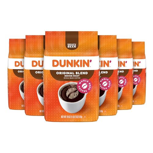 Dunkin' Original Blend Medium Roast Whole Bean Coffee 6-Pack