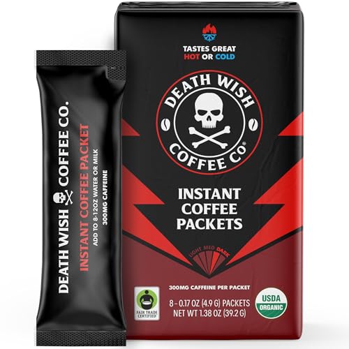 Death Wish Instant Coffee Dark Roast 8 Packets