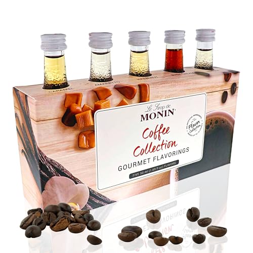 Monin Coffee Syrup Collection - 5 Flavor Variety Pack