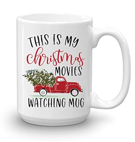 BLUE RIBBON Christmas Movie Watching Coffee Mug 15oz