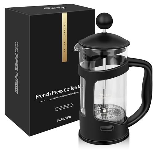 RAINBEAN Mini French Press Coffee Maker 12oz